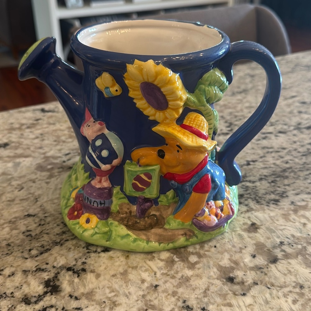 Winnie Pooh Watering Can Figurine Disney Eeyore